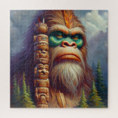 Bigfoot inheemse Amerikaanse Totem Legpuzzel (Verticaal)
