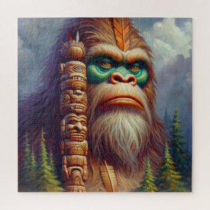 Bigfoot inheemse Amerikaanse Totem Legpuzzel
