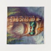 Bigfoot inheemse Amerikaanse Totem Wandkleed (Voorkant (horizontaal))