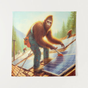 Bigfoot installeert zonnepanelen wandkleed