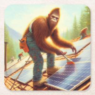 Bigfoot installeren zonnepanelen kartonnen onderzetters