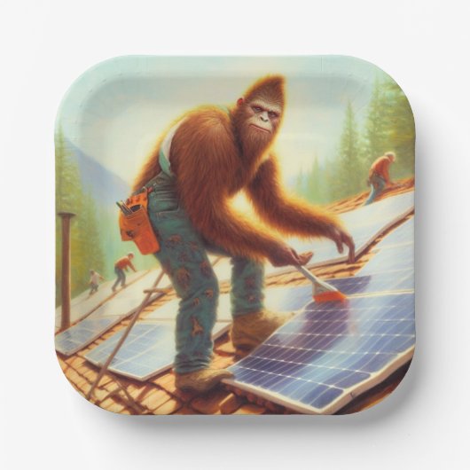 Bigfoot installeren zonnepanelen papieren bordje (Voorkant)