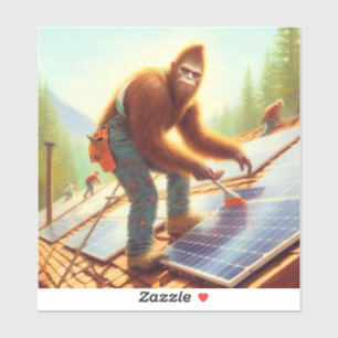 Bigfoot installeren zonnepanelen sticker