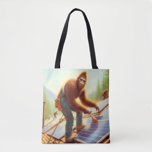 Bigfoot installeren zonnepanelen tote bag (Voorkant)