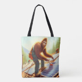 Bigfoot installeren zonnepanelen tote bag (Achterkant)