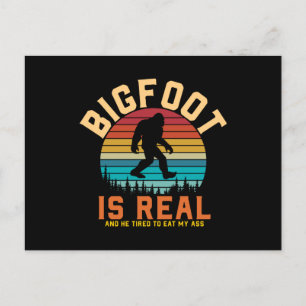 Bigfoot is echt Bigfoot Retrodesign Briefkaart