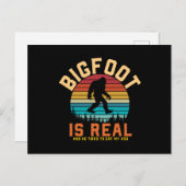 Bigfoot is echt | Bigfoot Retrodesign Briefkaart (Voorkant / Achterkant)