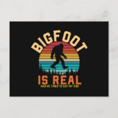 Bigfoot is echt | Bigfoot Retrodesign Briefkaart (Voorkant)