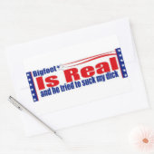 Bigfoot is echt en hij probeerde mijn dik te slaan rechthoekige sticker (Envelop)