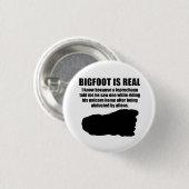 Bigfoot is echt ronde button 3,2 cm (Voorkant /achterkant)
