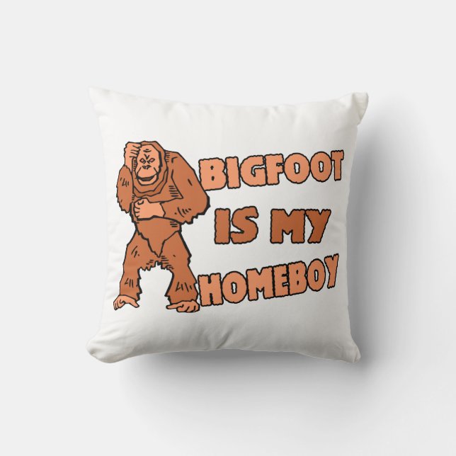 Bigfoot is mijn Homeboy Kussen (Voorkant)