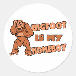 Bigfoot is mijn Homeboy Ronde Sticker
