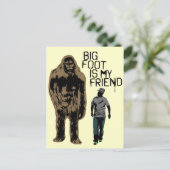 Bigfoot is mijn vriend briefkaart (Staand voorkant)