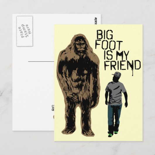 Bigfoot is mijn vriend briefkaart (Voorkant / Achterkant)