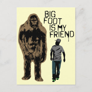 Bigfoot is mijn vriend briefkaart