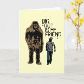 Bigfoot is mijn vriend kaart (Gele Bloem)