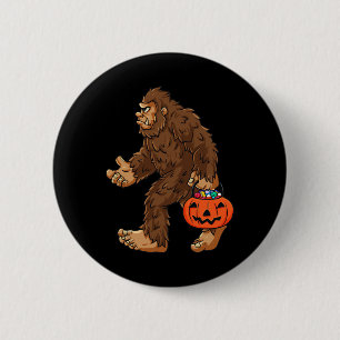 Bigfoot Jack O lantaarn Fun Halloween Boys Kinder  Ronde Button 5,7 Cm