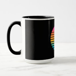 Bigfoot Jazz Saxofoon Retro Zonsondergang Design Mok