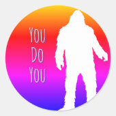Bigfoot Je doet je ronde sticker (Voorkant)