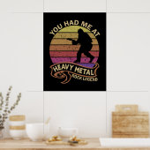 Bigfoot je had me bij Heavy Medal Rock Legend Poster (Keuken)