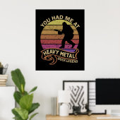 Bigfoot je had me bij Heavy Medal Rock Legend Poster (Thuiskantoor)