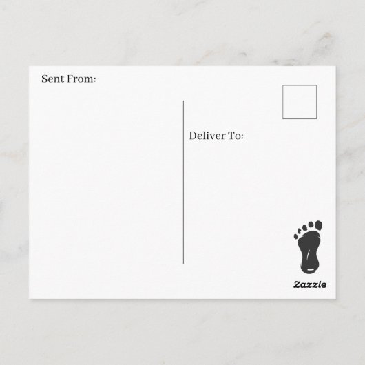 Bigfoot Just Saying Hi Briefkaart (Achterkant)