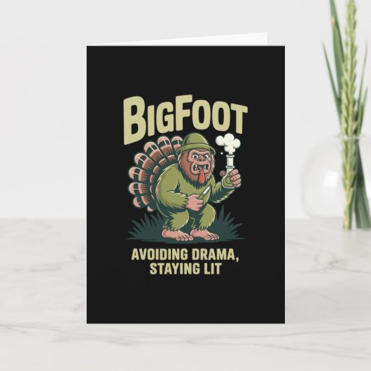 Bigfoot Kalkoen Bong Drama Vermijden Blijven Licht Kaart (Voorkant)