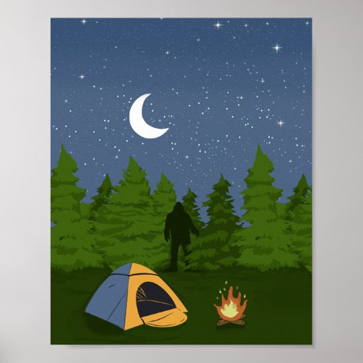 BigFoot Kamperen  Poster (Voorkant)