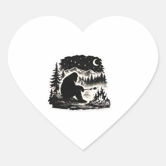 Bigfoot Kampvuur SUV Pasen Ei Sticker (Voorkant)