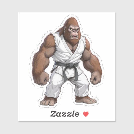 Bigfoot Karate Master Sticker (Vel)