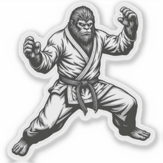 Bigfoot Karate Master Sticker (Voorkant)