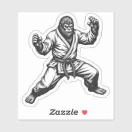 Bigfoot Karate Master Sticker