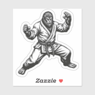 Bigfoot Karate Master Sticker