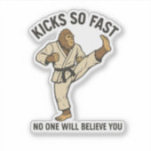 Bigfoot Karate Meester Sticker (Voorkant)