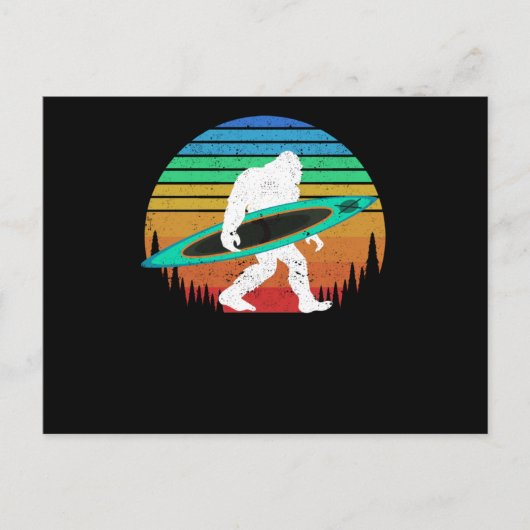 Bigfoot kayak paddling Lake white water canoe Briefkaart (Voorkant)