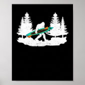 Bigfoot kayak paddling Lake white water canoe Poster (Voorkant)