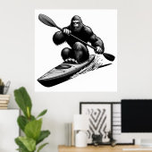 Bigfoot Kayak Poster (Thuiskantoor)