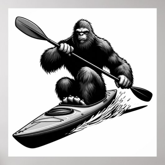 Bigfoot Kayak Poster (Voorkant)