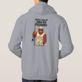 Bigfoot Keep Calm And Ga Vissen Funny Hoodie
