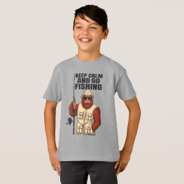 Bigfoot Keep Calm And Ga Vissen Grappig T-shirt
