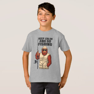 Bigfoot Keep Calm And Ga Vissen Grappig T-shirt