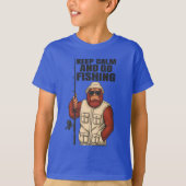 Bigfoot Keep Calm en ga Gevist grappig te werk T-shirt (Voorkant)