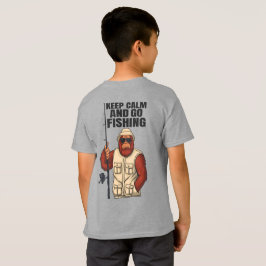 Bigfoot Keep Calm En Ga Vissen Grappig T-shirt