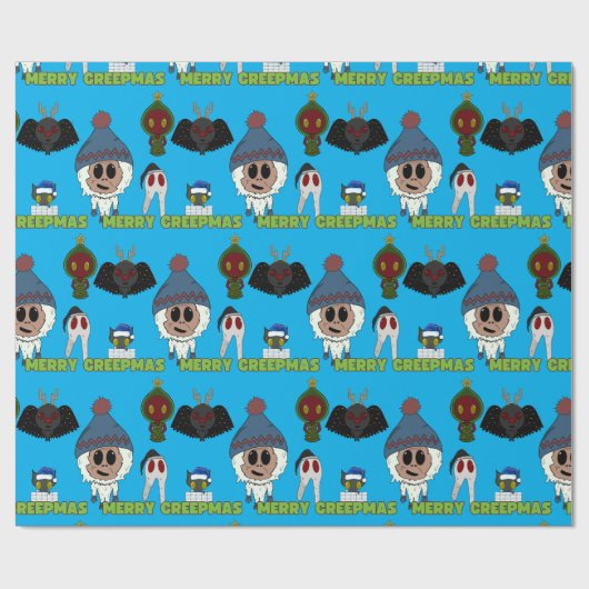 Bigfoot kerst inpakpapier (Vlak)