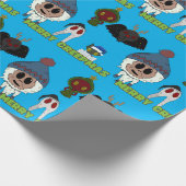 Bigfoot kerst inpakpapier (Hoek)