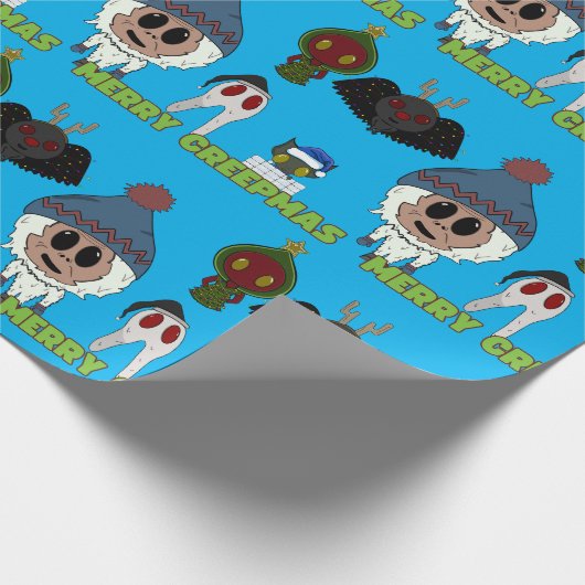 Bigfoot kerst inpakpapier (Hoek)