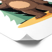 Bigfoot Kerstboom Kerstman Hoed (1) Poster (Hoek)
