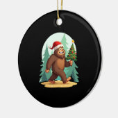 Bigfoot Kerstboom Kerstman Hoed (2) Keramisch Ornament (Links)