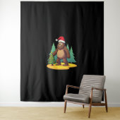 Bigfoot Kerstboom Kerstman Hoed (2) Wandkleed (In situ)