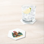 Bigfoot Kerstboom Kerstmuts (2) Kartonnen Onderzetters (Insitu)